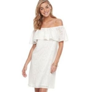 White of the shoulder dress